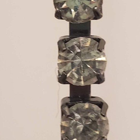 Vintage Rhinestone Belt Silver Diamond main image 4